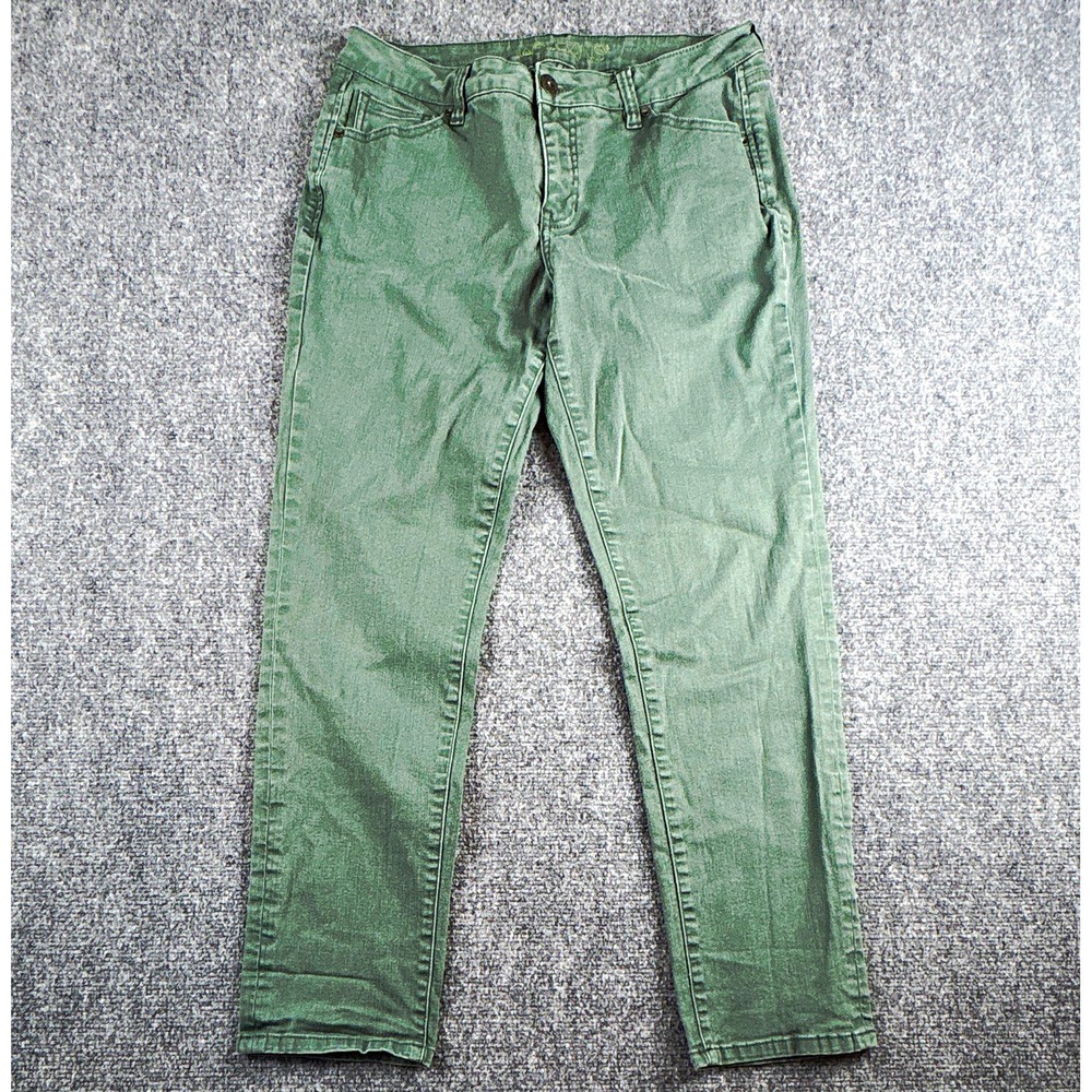 Jag Jeans Olive Green Girlfriend Fit 5-Pocket Stretch Casual Pants Size 10 / 30